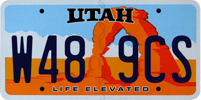 UT license plate W489CS