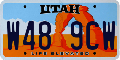 UT license plate W489CW