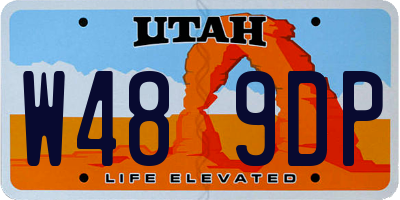 UT license plate W489DP