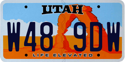 UT license plate W489DW