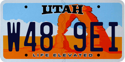 UT license plate W489EI