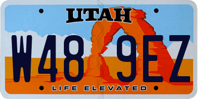 UT license plate W489EZ