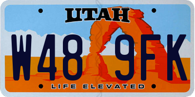 UT license plate W489FK