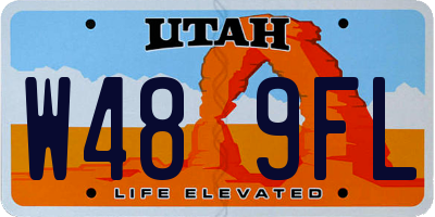 UT license plate W489FL