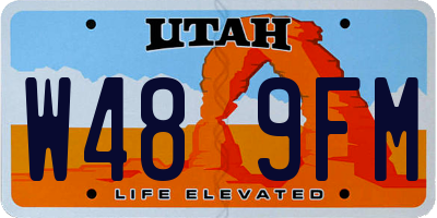 UT license plate W489FM