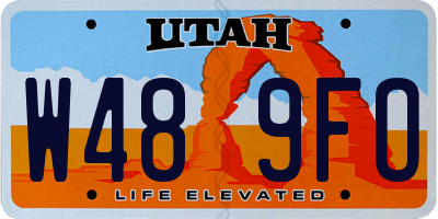 UT license plate W489FO