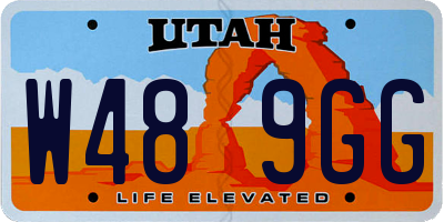 UT license plate W489GG