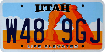 UT license plate W489GJ