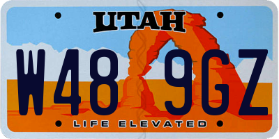 UT license plate W489GZ