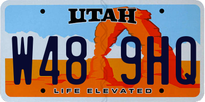 UT license plate W489HQ
