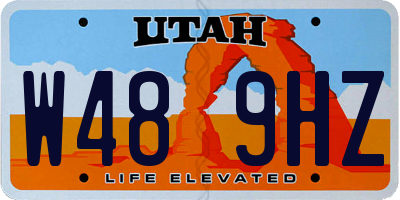 UT license plate W489HZ