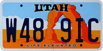 UT license plate W489IC