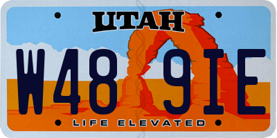 UT license plate W489IE