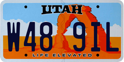 UT license plate W489IL