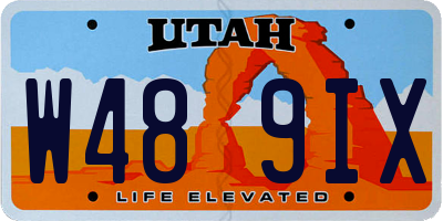 UT license plate W489IX