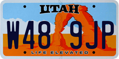 UT license plate W489JP