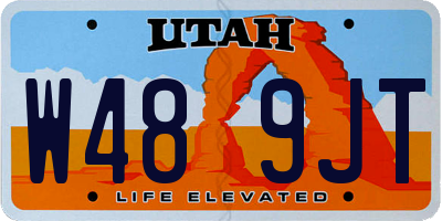 UT license plate W489JT