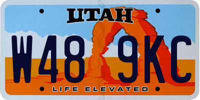 UT license plate W489KC