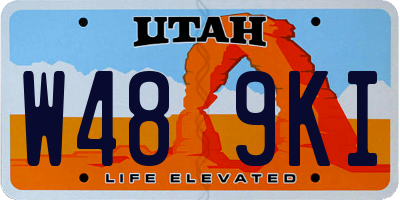 UT license plate W489KI