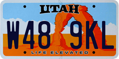 UT license plate W489KL