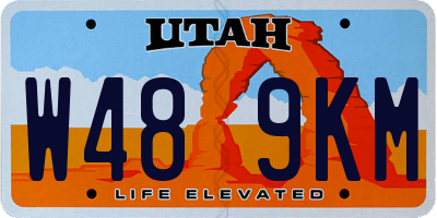 UT license plate W489KM
