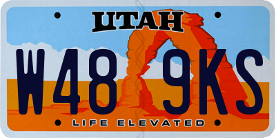 UT license plate W489KS