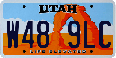 UT license plate W489LC