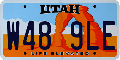 UT license plate W489LE