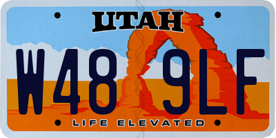 UT license plate W489LF