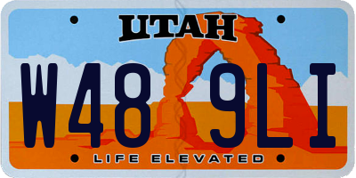 UT license plate W489LI