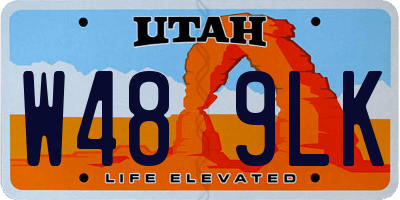 UT license plate W489LK