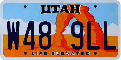 UT license plate W489LL