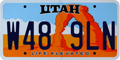 UT license plate W489LN
