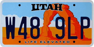 UT license plate W489LP