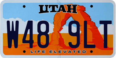 UT license plate W489LT