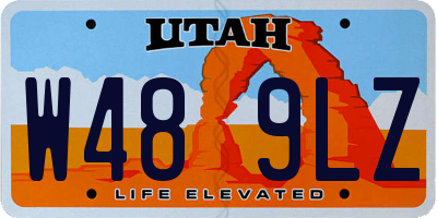 UT license plate W489LZ