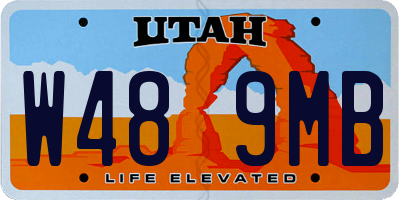 UT license plate W489MB