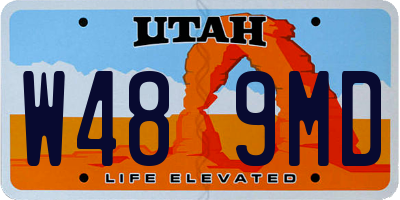 UT license plate W489MD