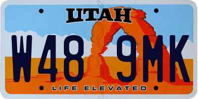 UT license plate W489MK