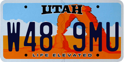 UT license plate W489MU