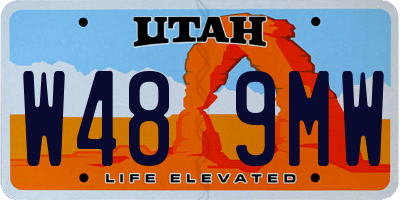 UT license plate W489MW