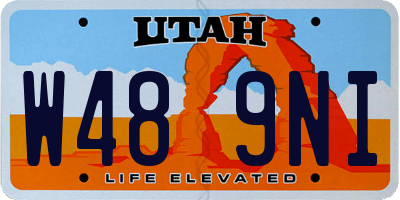 UT license plate W489NI