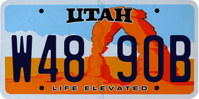 UT license plate W489OB