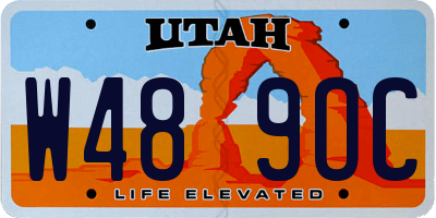 UT license plate W489OC