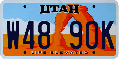 UT license plate W489OK