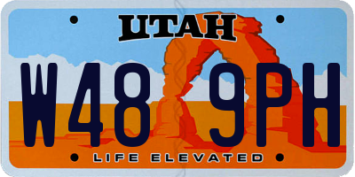 UT license plate W489PH
