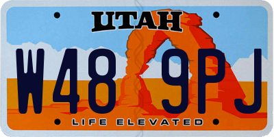 UT license plate W489PJ