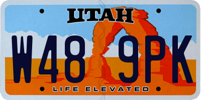 UT license plate W489PK