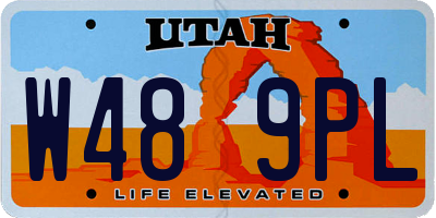 UT license plate W489PL