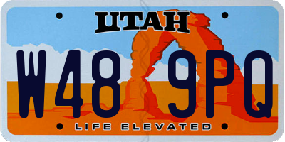 UT license plate W489PQ